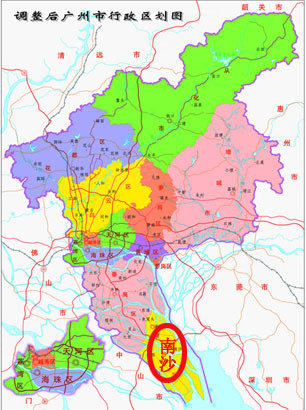 广州区域规划示意图
