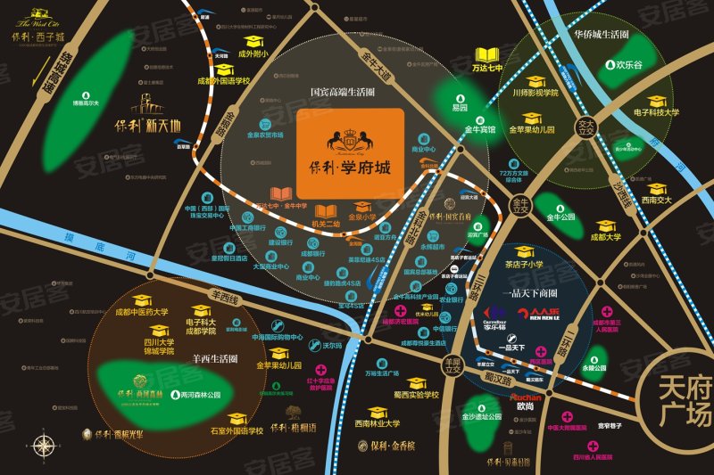 成都保利学府城-交通图(63) - 成都58安居客